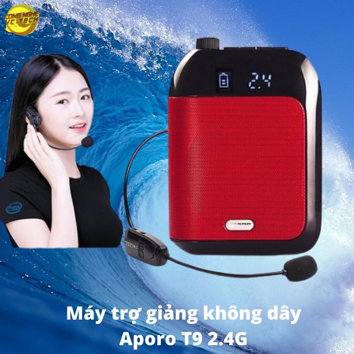 {SALE OFF 20%} Máy Trợ Giảng Không Dây APORO T9 2.4G, NEW 2021