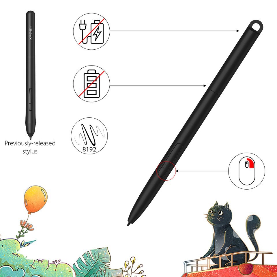 [Mã ELMALL300 giảm 7% đơn 500K] Bút Vẽ Cảm Ứng Passive Stylus PH3 Không Sạc Cho Bảng Vẽ Điện Tử XP-Pen Star G960