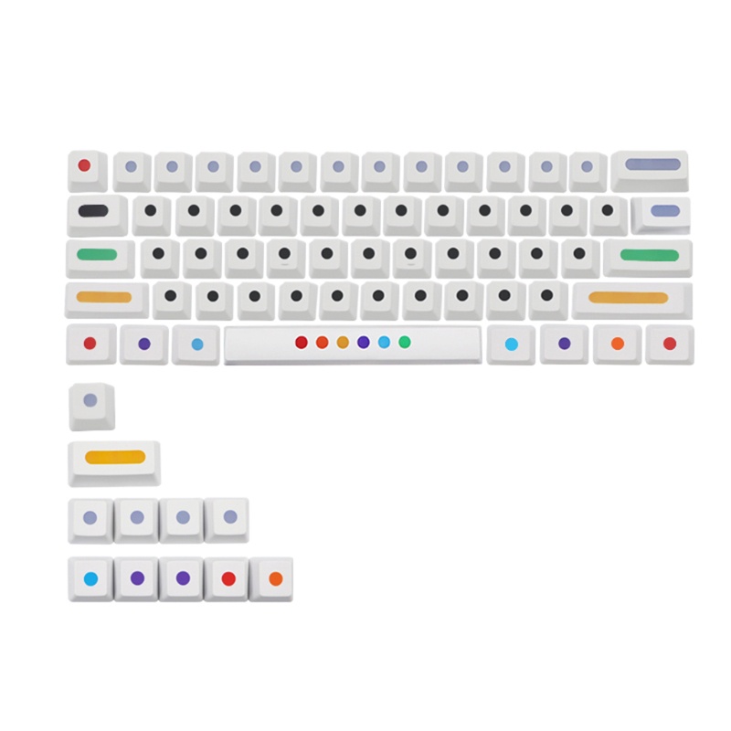 Bộ 71 Nút Bàn Phím OEM PBT Nhuộm Họa Tiết Chấm Bi Cho Gateron Kailh Cherry MX
