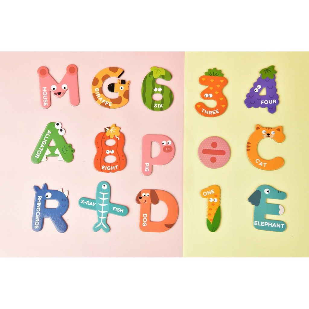 Bộ chữ cái và Bộ chữ số nam châm Mideer Letter Magnets Number Magnets