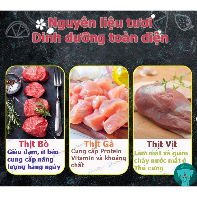 [100% THỊT TƯƠI]Viên Bò - Gà - Vịt Mix Phô Mai 6 Vị, Snack Dinh Dưỡng Cho Chó, Bánh Thưởng Huấn Luyện. 100gr -JF89