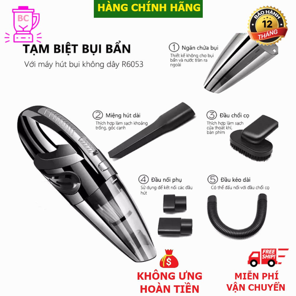 Máy Hút Bụi Cho Ô Tô, Thảm, Đệm Giường, Sạc Pin Cầm Tay Công Suất Lớn | BigBuy360 - bigbuy360.vn