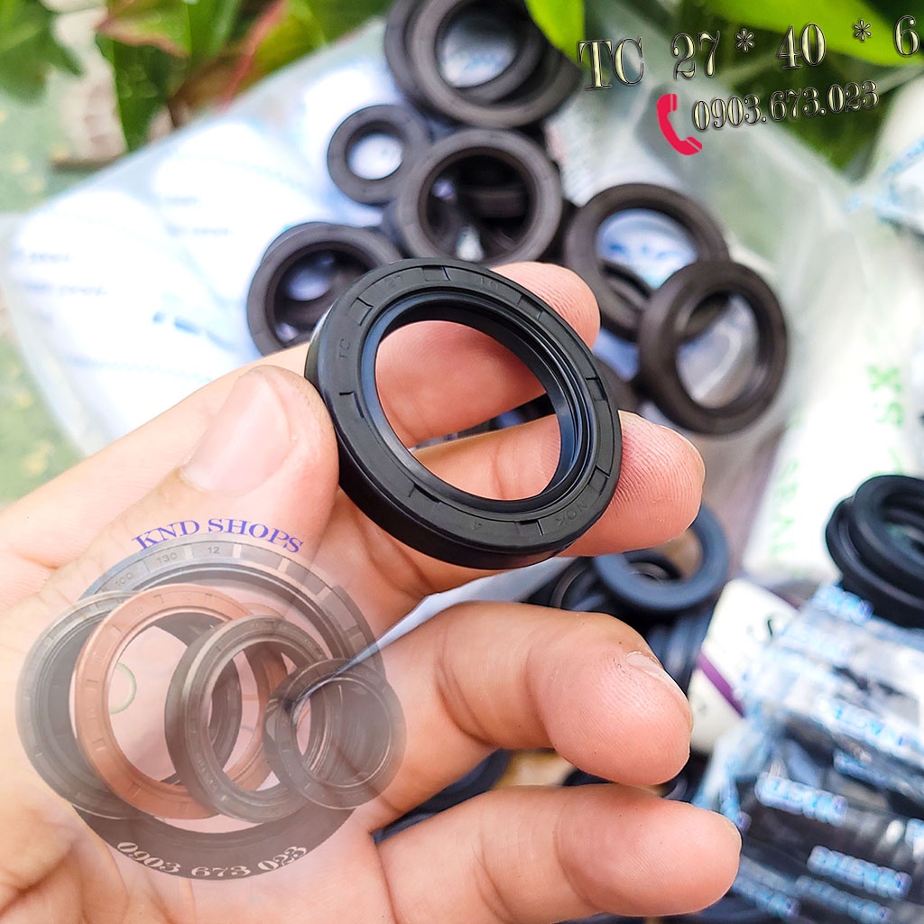 Phốt cùi dĩa xe máy Dream, Wave, RS,.. TC 27*40*6, Phốt chặn nhớt trục cho máy sản xuất công nghiệp | KND Shops
