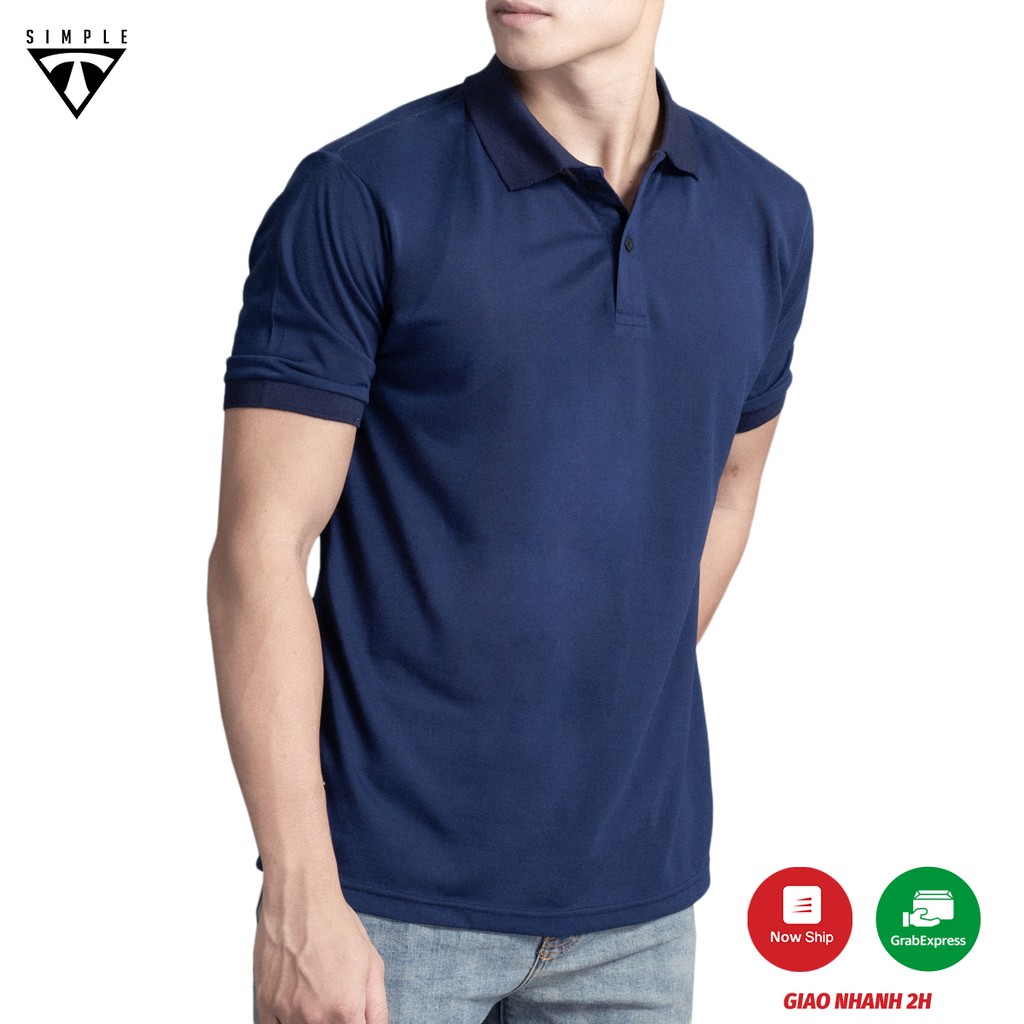 Áo Polo Nam cổ bẻ TSIMPLE cổ trụ tay lỡ vải thun cá sấu Cotton thời trang, chuẩn form, sang trọng lịch lãm màu Xám chì