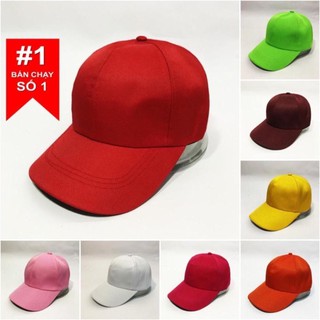 (Siêu rẻ) Mũ lưỡi trai trơn nhiều màu, nón kết thời trang Hàn Quốc