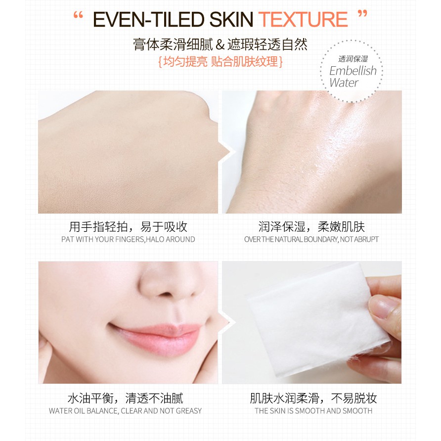[Sẵn chính hãng] Kem nền che khuyết điểm chống trôi khi gặp nước Bioaqua | BigBuy360 - bigbuy360.vn