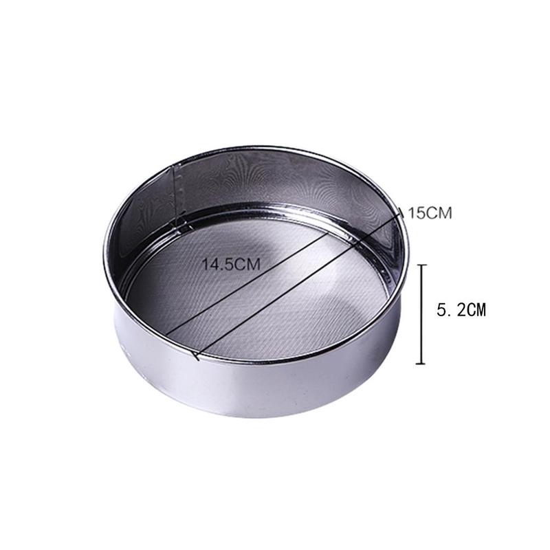 Steel Stainless Flour Mesh Sifter Sifting Strainer Sieve Baking Cake Kitchen