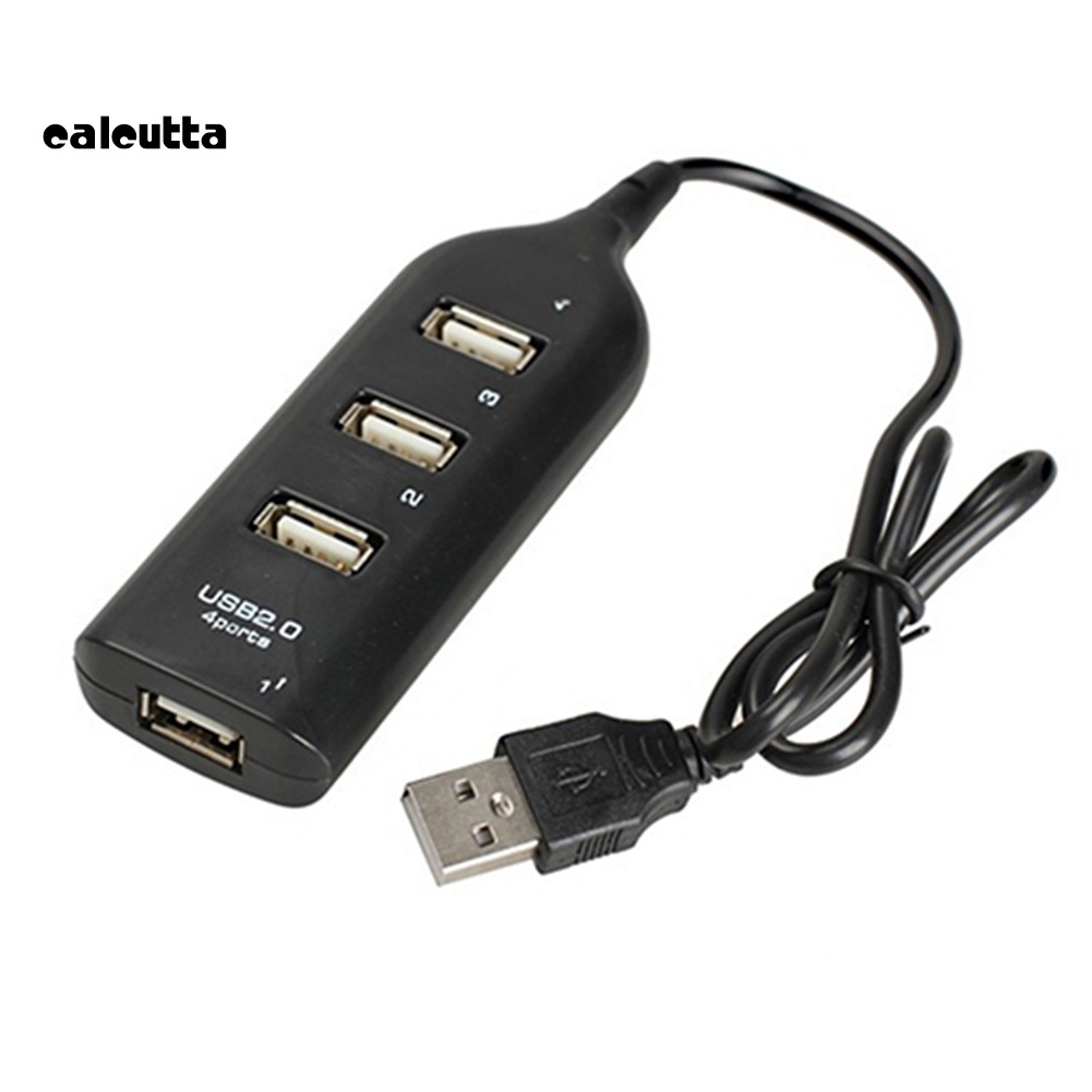 ✡DP✡Black USB 2.0 Hi-Speed 4-Port Splitter Hub Adapter for PC Computer Multi-purpose