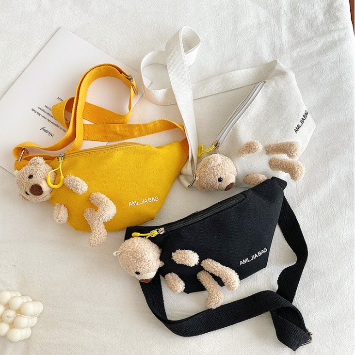 Túi đeo chéo Nữ thời trang Gấu giấu trong kiểu ngang siêu cá tính k501 Shalla