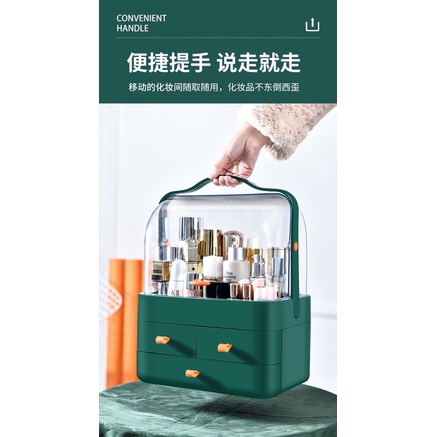 Hộp đựng mỹ phẩm nắp xoay mica chống bụi