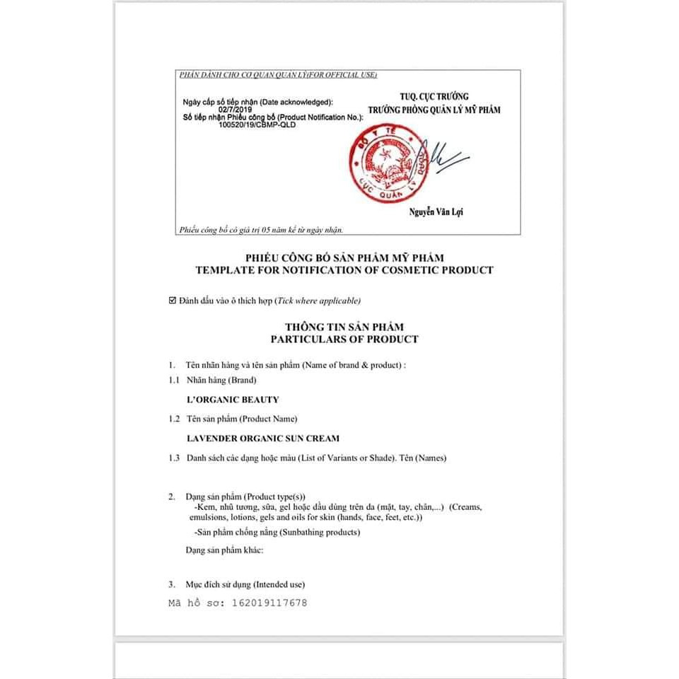 Kem chống nắng Lavender Organic chỉ số 50spf, 50g kiềm dầu, lên tone da, chống trôi dành cho da dầu, da nhạy cảm | BigBuy360 - bigbuy360.vn