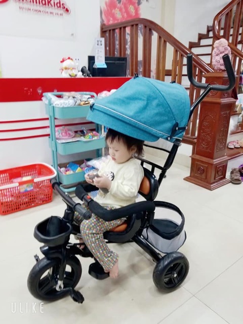 Xe đẩy 3 bánh có mái che RED STAR BABY