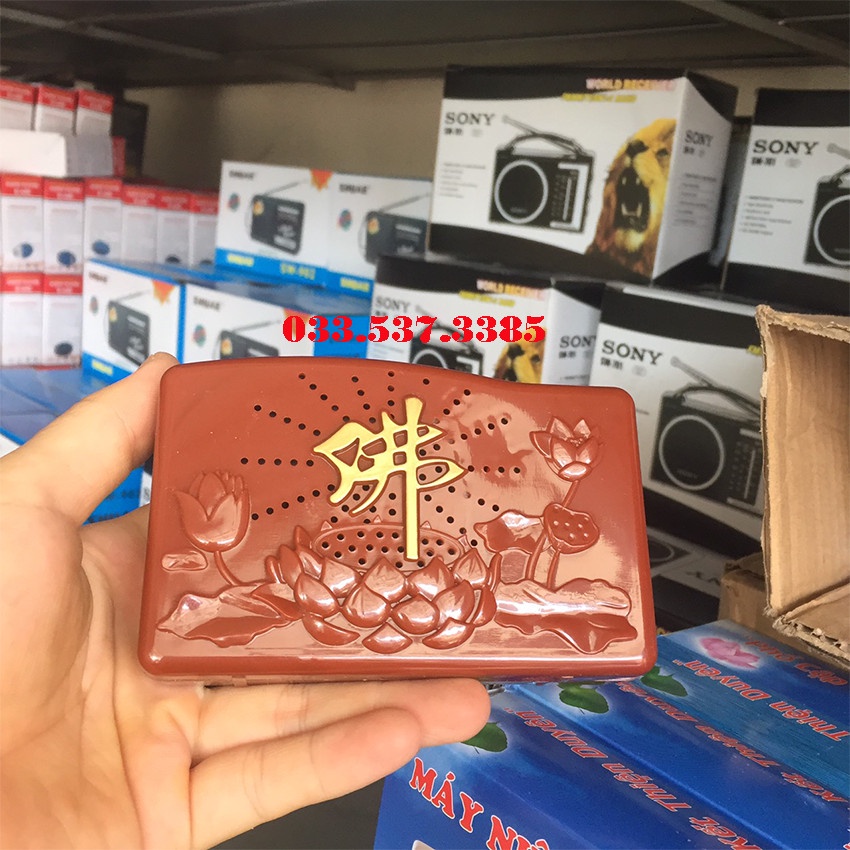 Đài niệm phật mini, máy đọc kinh phật 8 bài, âm thanh tốt có đi kèm củ sạc