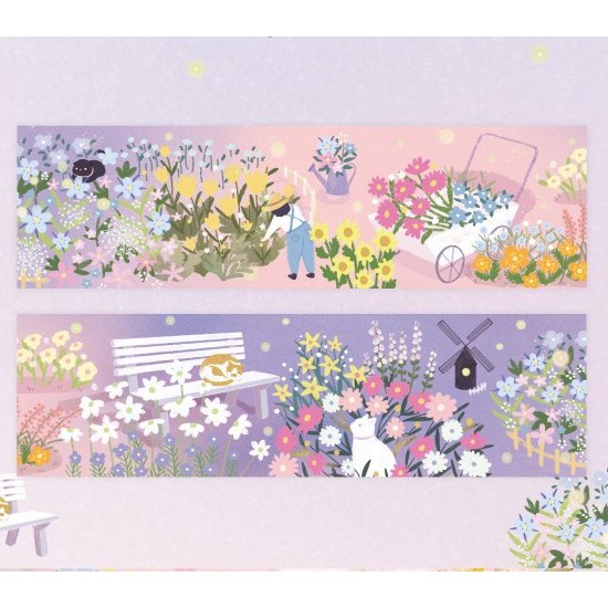 Cuộn Washi tape băng dính rộng 5cm hình Anime, cuộn Sticker dễ thương dán sổ, điện thoại