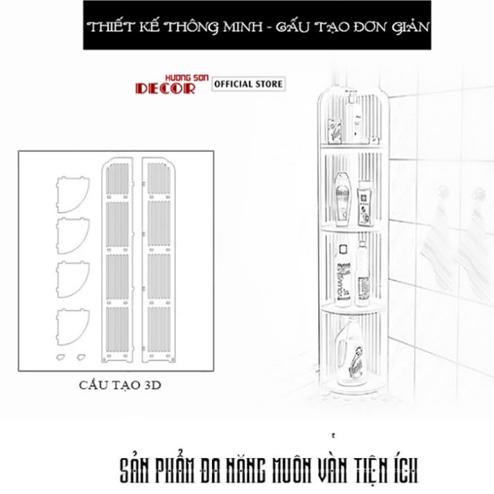 Kệ góc nhà tắm thông minh đa năng gỗ PVC sang trọng KG