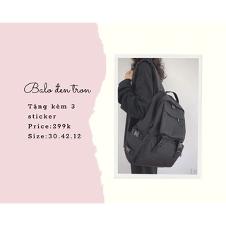 Balo trơn nắp gập