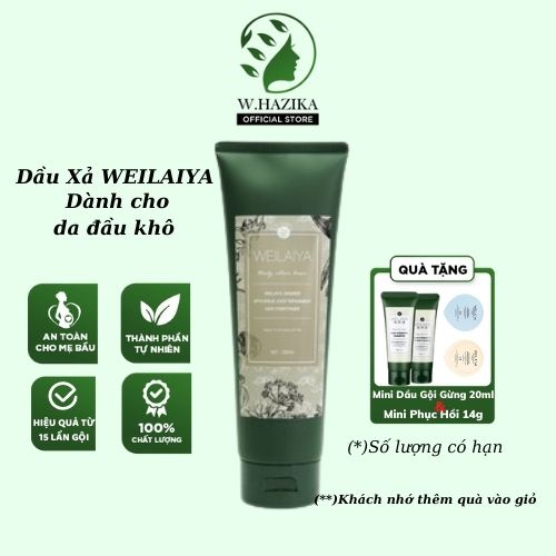 Dầu Xả Weilaiya Chính Hãng Tinh Chất Gừng Hà Thủ Ô 250ml Hỗ Trợ Mọc Tóc Ngăn Rụng Tóc Dành Cho Tóc Khô, Hư Tổn. Sẵn SLL