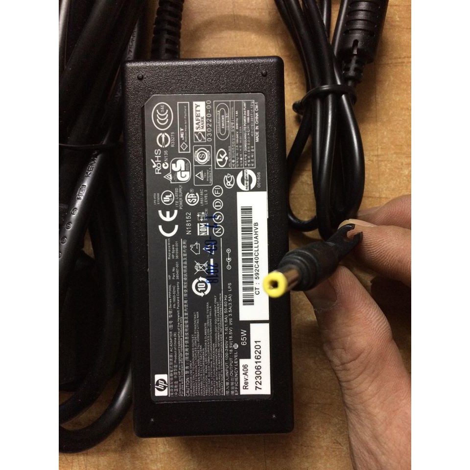 Sạc Laptop HP 18.5v 3.5a Chân Nhỏ - Sạc Hp 19v