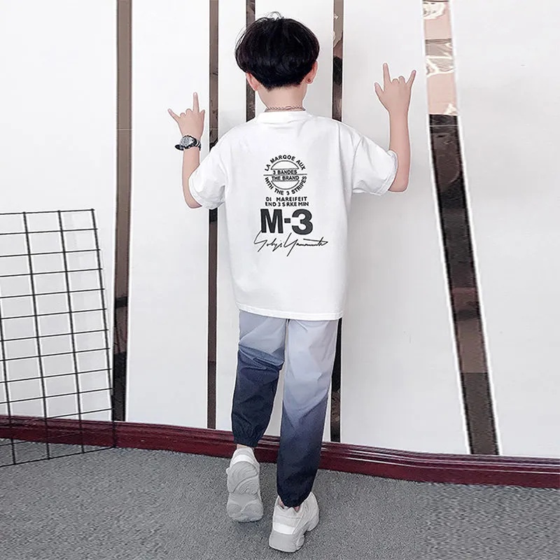 Bộ 2 Món Áo Thun + Quần Short Thời Trang Cho Bé Trai Từ 3-4 - 5-6 - 7-8 - 9-10 - 11-12 Tuổi