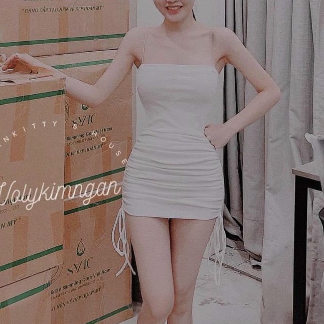 Đầm body rút dây 2 bên vải đẹp siêu Hot.