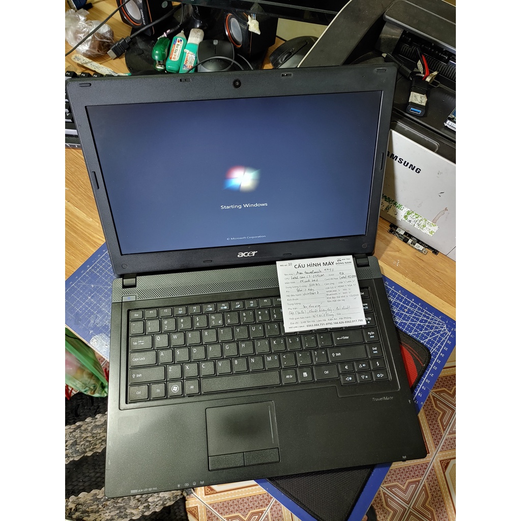 Laptop cũ acer travelmate 4750 màn led 14inch/core i3 gen 2/ram 4G/ SSD 120G windows 10 64bit