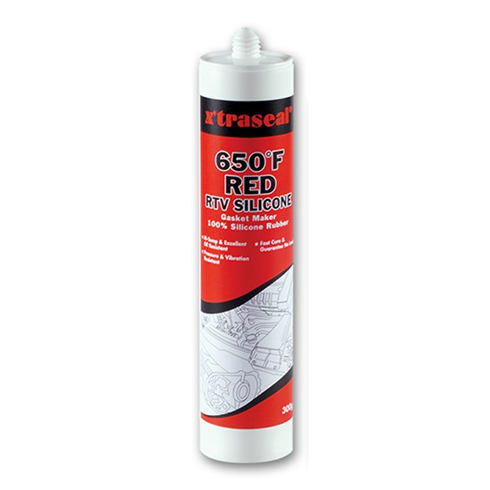 Keo tạo gioăng chịu nhiệt X’traseal 650F RED RTV Silicone 32gr/85gr/300gr xuất xứ Malaysia
