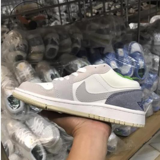 Giày thể thao AIR JORDAN 1 Low Paris thấp cổ màu xám xanh cực đẹp