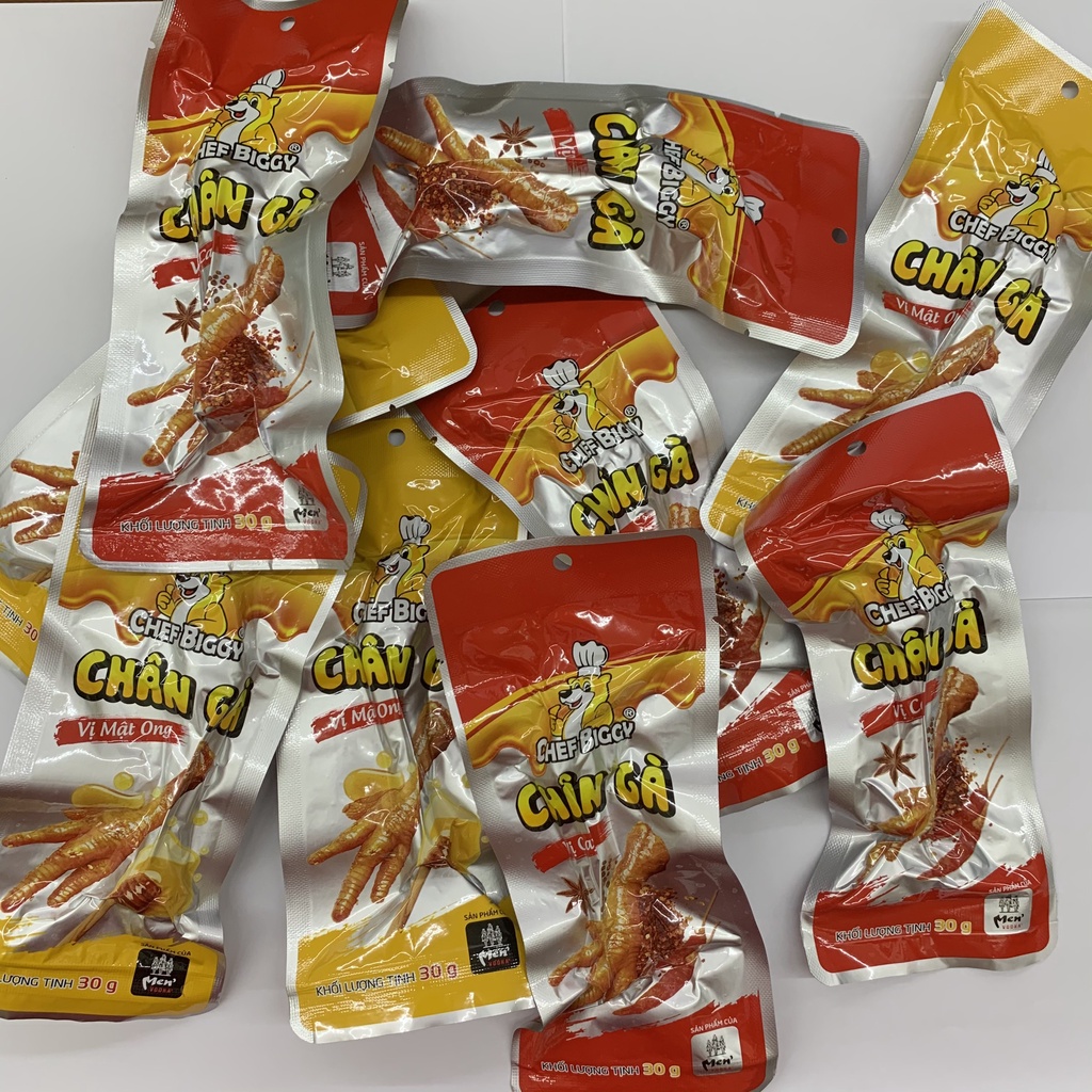 CHÂN GÀ ĂN LIỀN CHEF BIGGY  HAI HƯƠNG VỊ: VỊ MẬT ONG TỰ NHIÊN - VỊ CAY TÊ TÊ | BigBuy360 - bigbuy360.vn