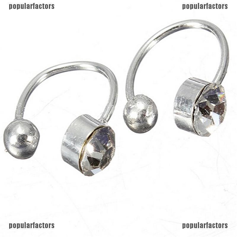 Khuyên Tai Chữ U Đính Đá Thời Trang