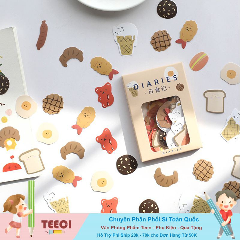 &lt;Ảnh Thật Shop Chụp&gt; Set 100 Miếng Sticker Lovely Hình Dán Trang Trí Sổ Tay Nhật Ký Điện Thoại Khay Đựng Bút M013