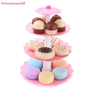 Bộ đồ chơi tháp bánh ngọt 17 món bằng nhựa vui nhộn cho bé