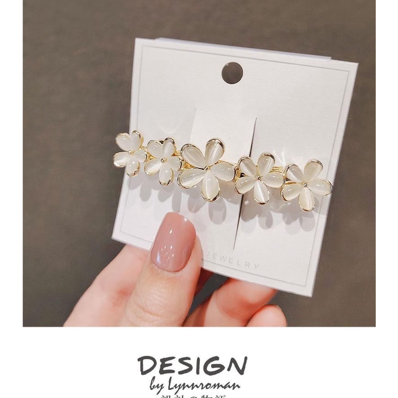 Hàng Mới Về Kẹp Tóc Hình Hoa Mắt Mèo Phong Cách Hàn Quốc Cho Nữ