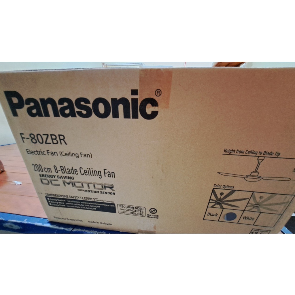Quạt trần 8 cánh Panasonic F-80ZBR Đen