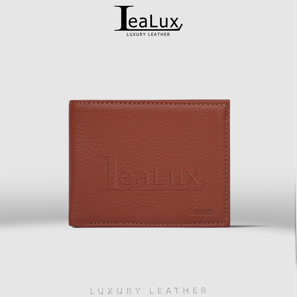Ví Da Nam Dáng Gập Mini Thương Hiệu LEALUX