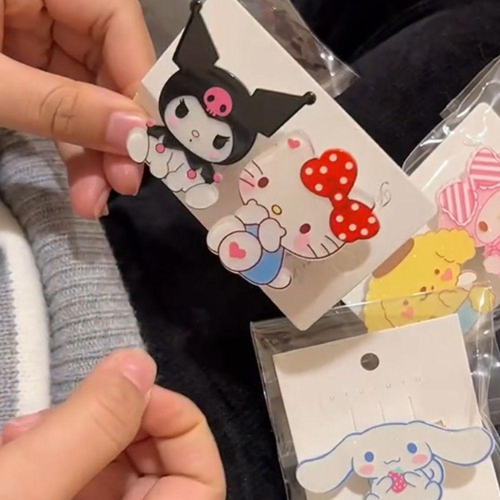 Kẹp Tóc Hình Hoạt Hình Melody Màu Dạ Quang Phong Cách Hàn Quốc Cho Bé