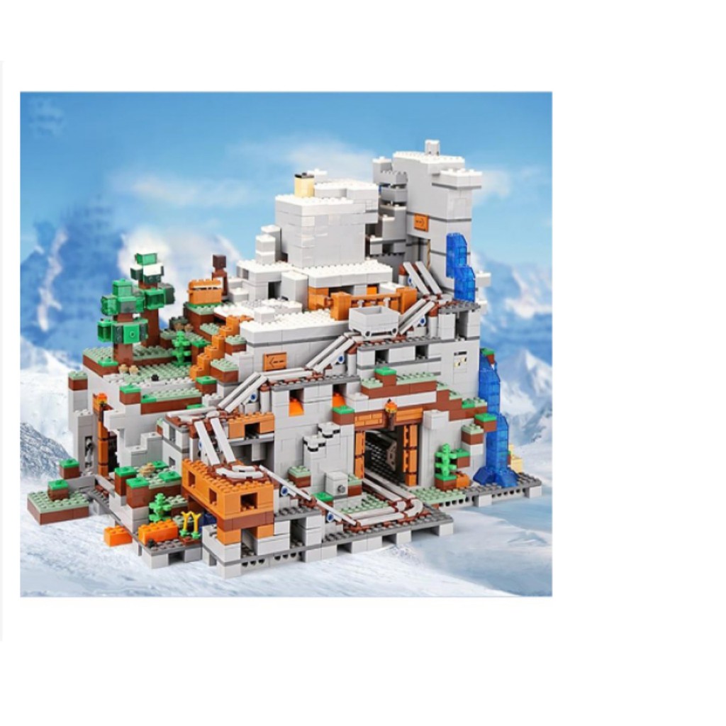 Lego lắp ráp-Chuỗi lego Minecraft xếp hình My world mã10735 xếp hình Hang Động Trong Núi (2886 chi tiết)