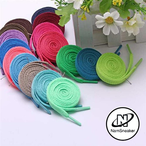 Dây giày thể thao dẹp loại 1m2 màu trơn giá xả kho