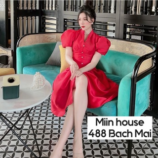 Váy tapta chiết eo xẻ chân