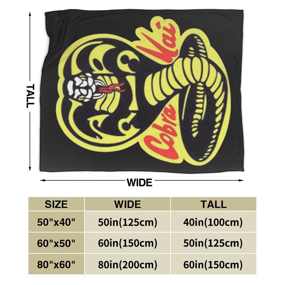 Donlee Queen Cobra Kai Judo Kung Fu Karate Film Micro Fleece Blanket Bed Couch and Living Room Suitable for Fall Winter and Spring