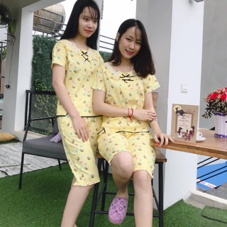 Bộ mặc nhà thô lụa
