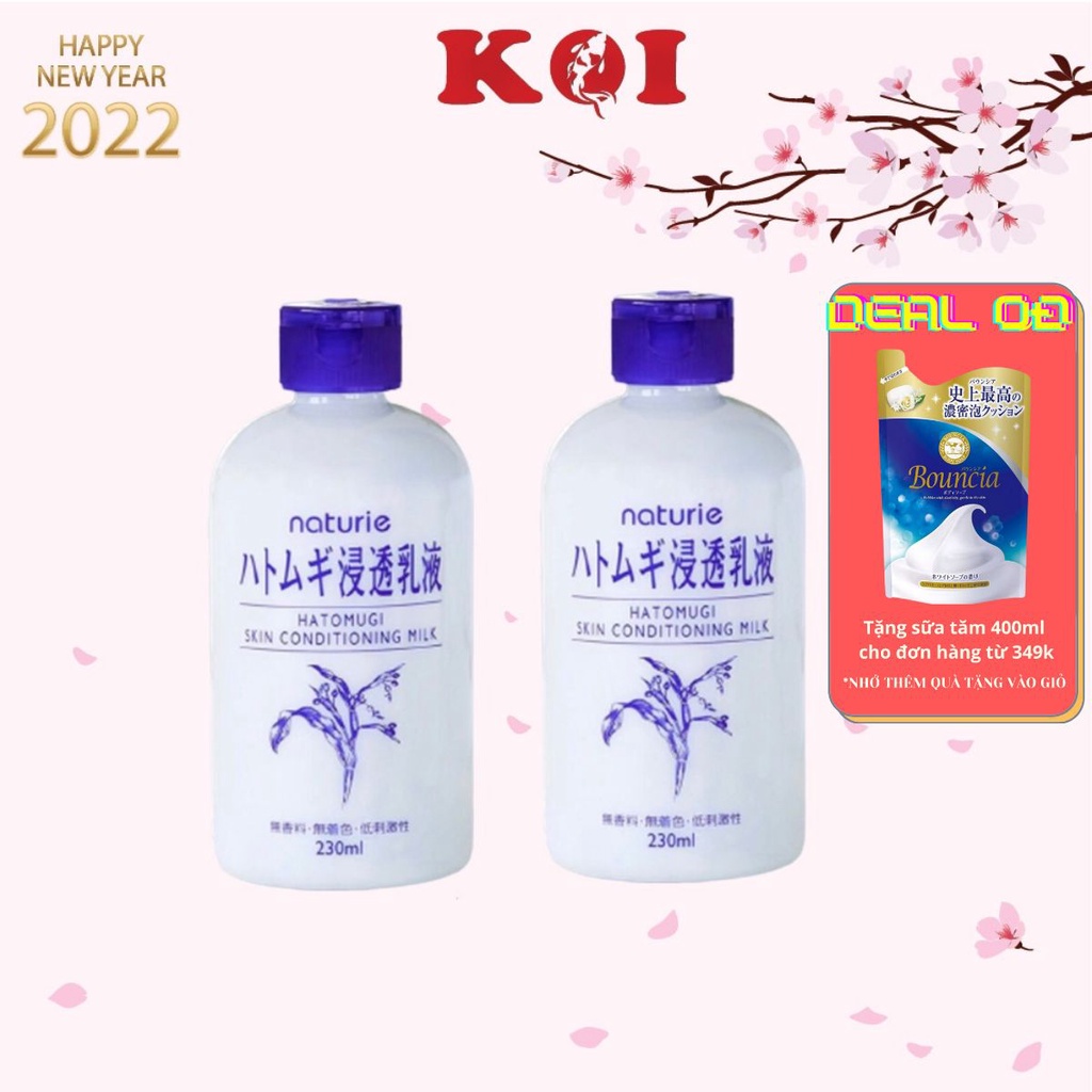 Sữa dưỡng làm sáng da ẩm mịn Naturie Hatomugi 230ml