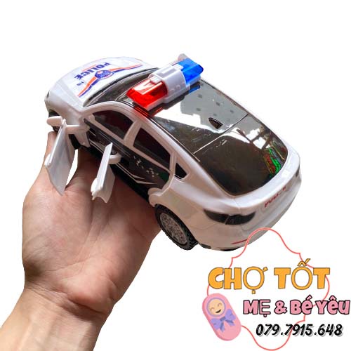 Đồ chơi xe cảnh sát chạy pin mở cửa có đèn và nhạc
