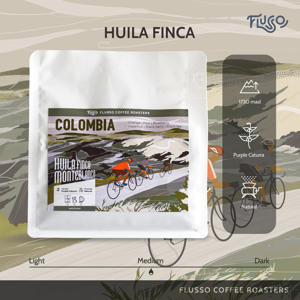 Cà phê Specialty Colombia Monteblanco Purple Caturra Natural