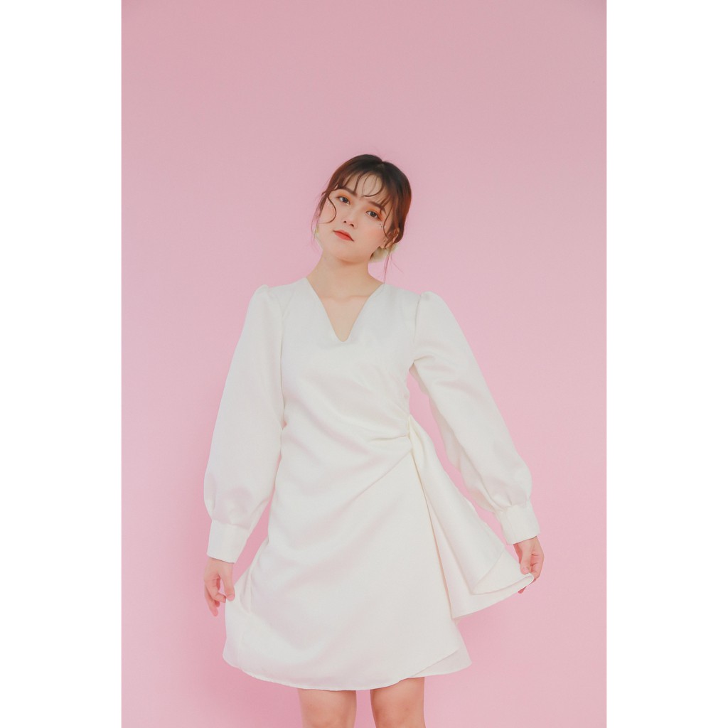 VÁY ĐẦM ĐI CHƠI/ĐI TIỆC - AMELIE DRESS - VÁY DÀI TAY CỔ V | BigBuy360 - bigbuy360.vn