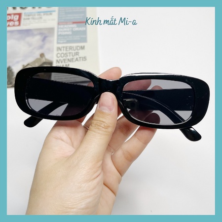 Mắt kính không độ gọng vuông màu đen thời trang dành cho nam và nữ