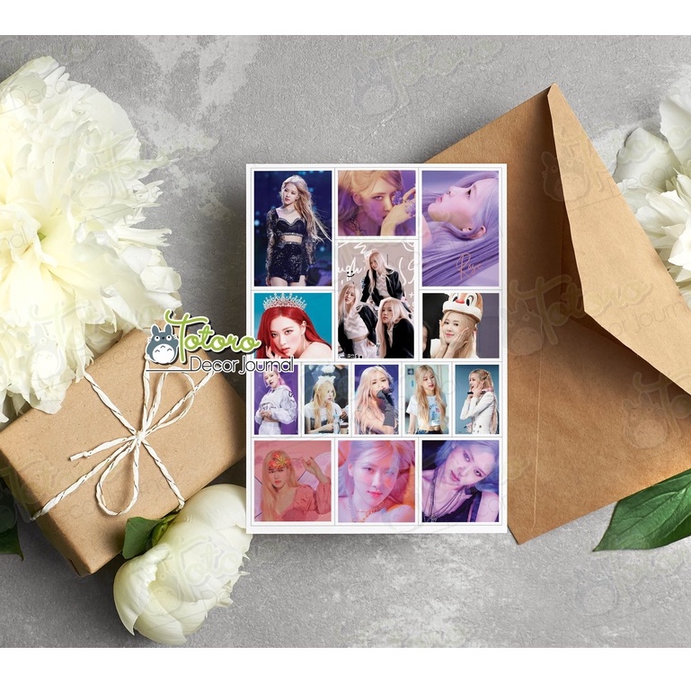 Hình dán Rose Blackpink khổ a4 chưa cắt