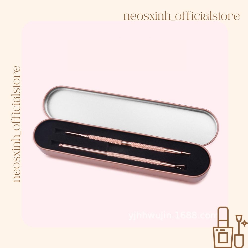 Cây Đẩy Da Chết 2 Đầu, Cây Đẩy Sơn Móng Tay,Cạo Gel, Dụng Cụ Làm Sạch Móng - Neosxinh Nails