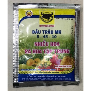 Phân Bón Nhiều hoa, Ra hoa tập trung Đầu Trâu MK 5 - 45 - 10 10gr