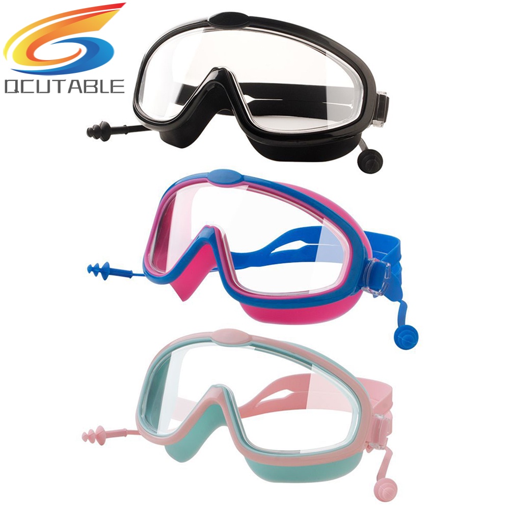 Kính bơi có nút bịt tai chống sương mù tiện lợi cho bé