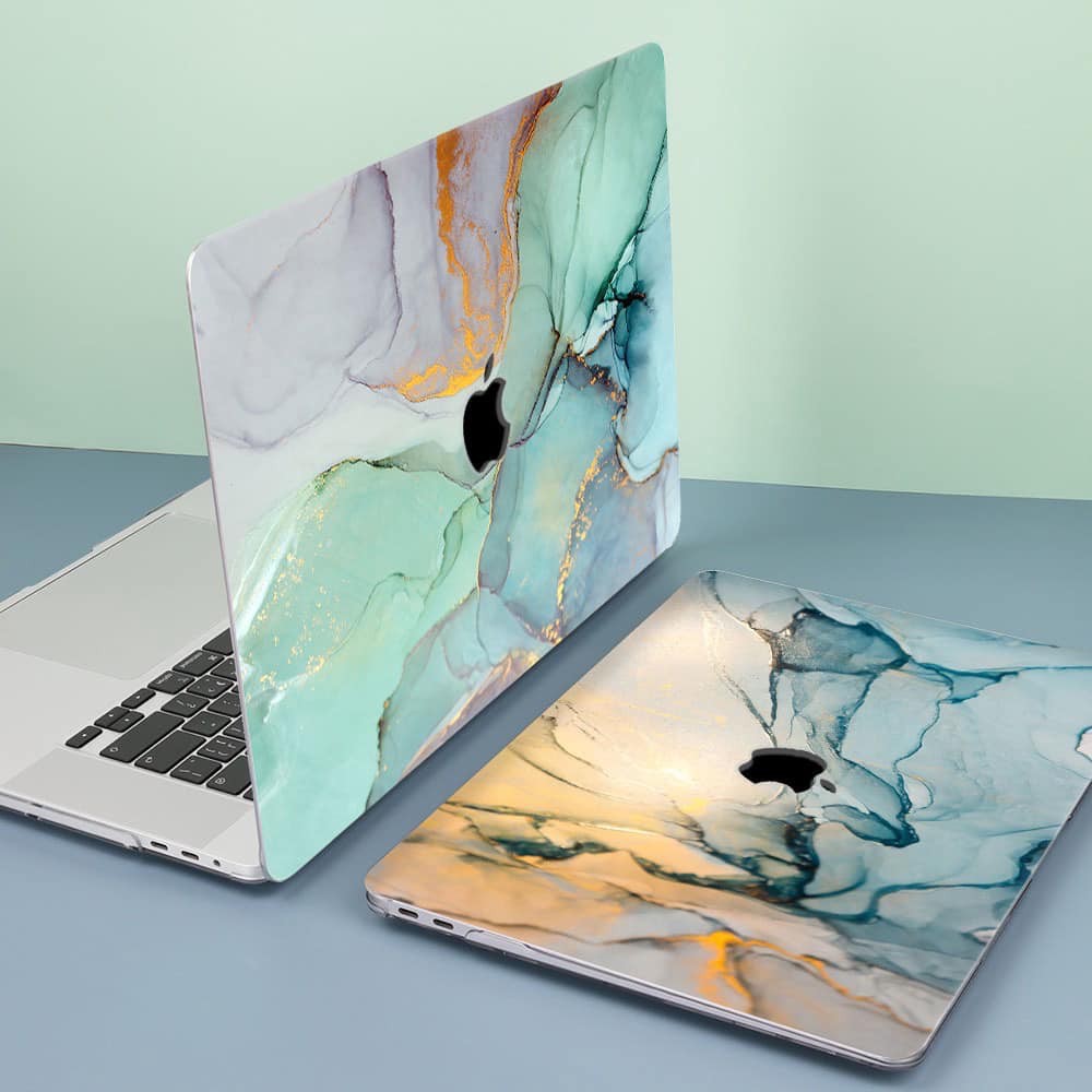 Ốp lưng, case nhựa chống xước cho Macbook hoạ tiết vân đá cẩm thạch kèm tấm phủ bàn phím silicon